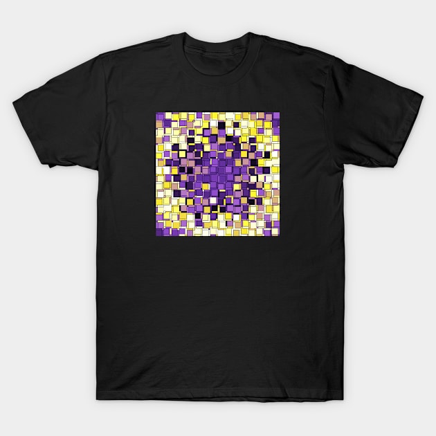 Nonbinary Pride Abstract Overlapping Varied Cubes T-Shirt by VernenInk